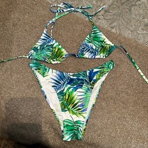 Kendall & Kylie Leaf Print Bikini